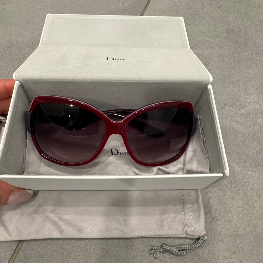 Dior Deep Red and Purple Sunglasses - Picture 9 of 10